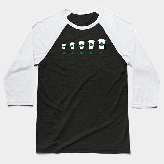 WEEKLY COFFEE Baseball T-Shirt by officegeekshop